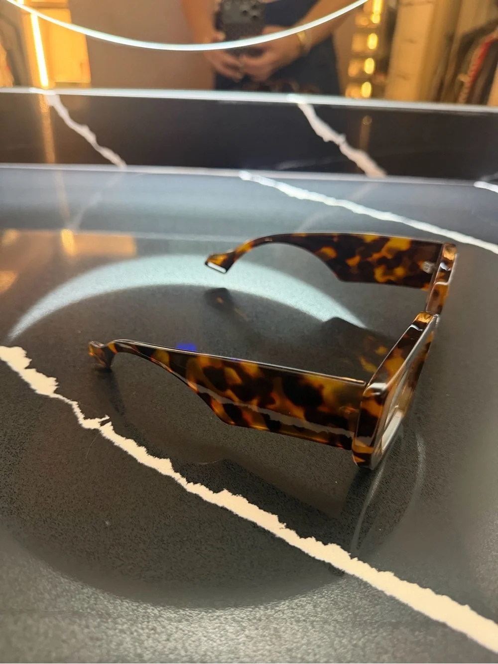 Tortoiseshell Rectangular Women’s blue light glasses